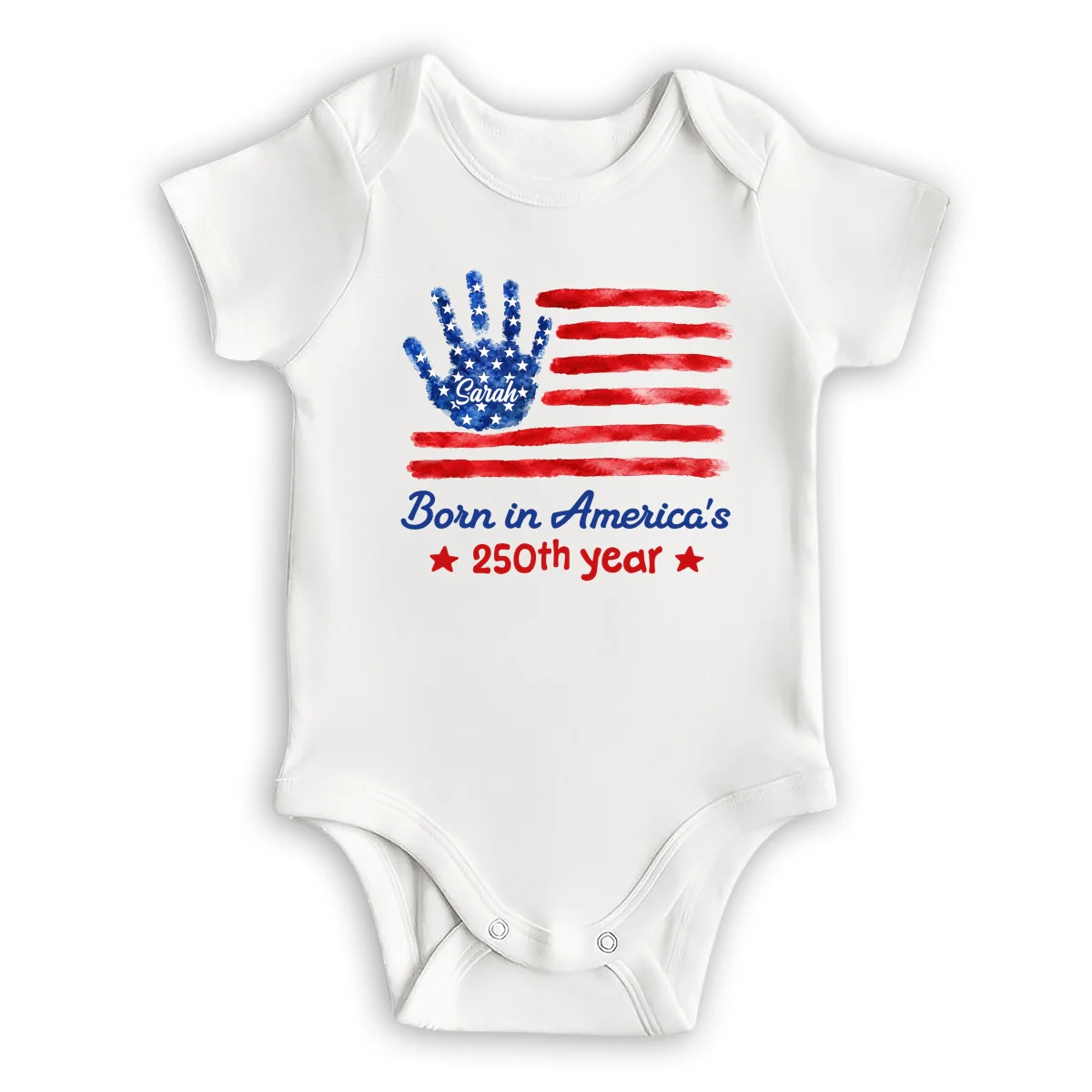Born In America 250th Year - Personalized Custom Baby Onesie - Image 6