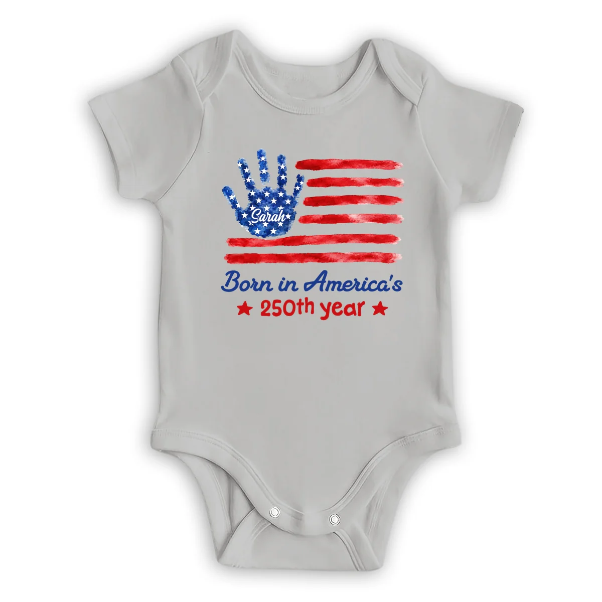 Born In America 250th Year - Personalized Custom Baby Onesie - Image 7