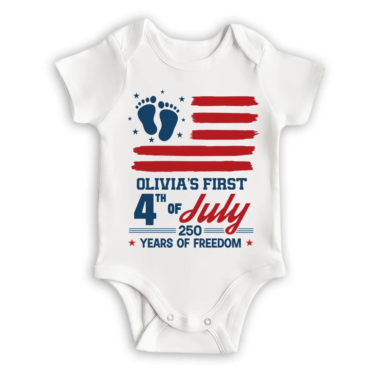 Born In America - Personalized Custom Baby Onesie - Image 8