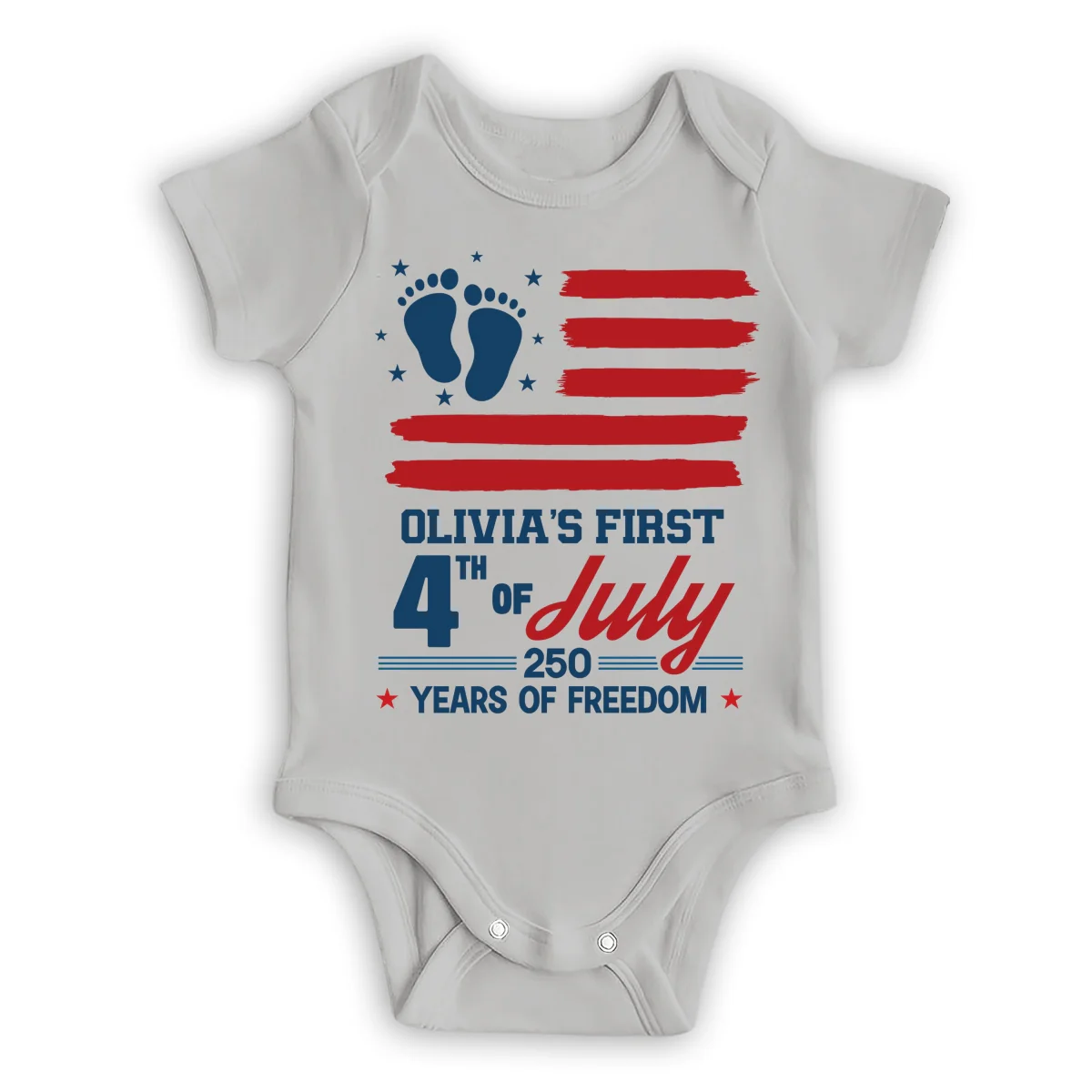 Born In America - Personalized Custom Baby Onesie - Image 9