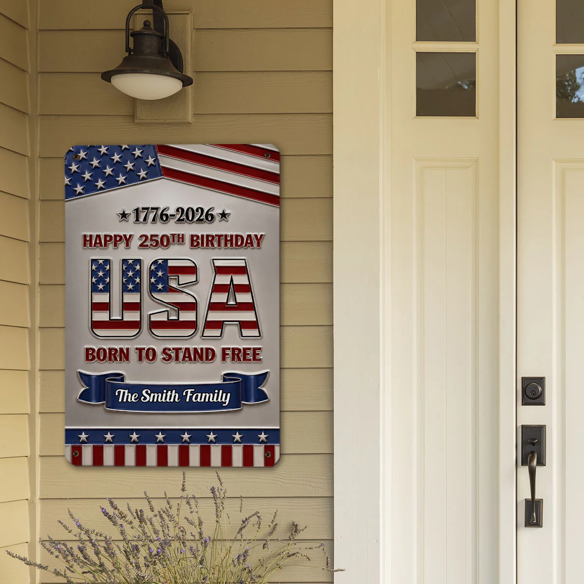 Born To Stand Free - Personalized Custom 3D Effect Metal Sign - Image 4