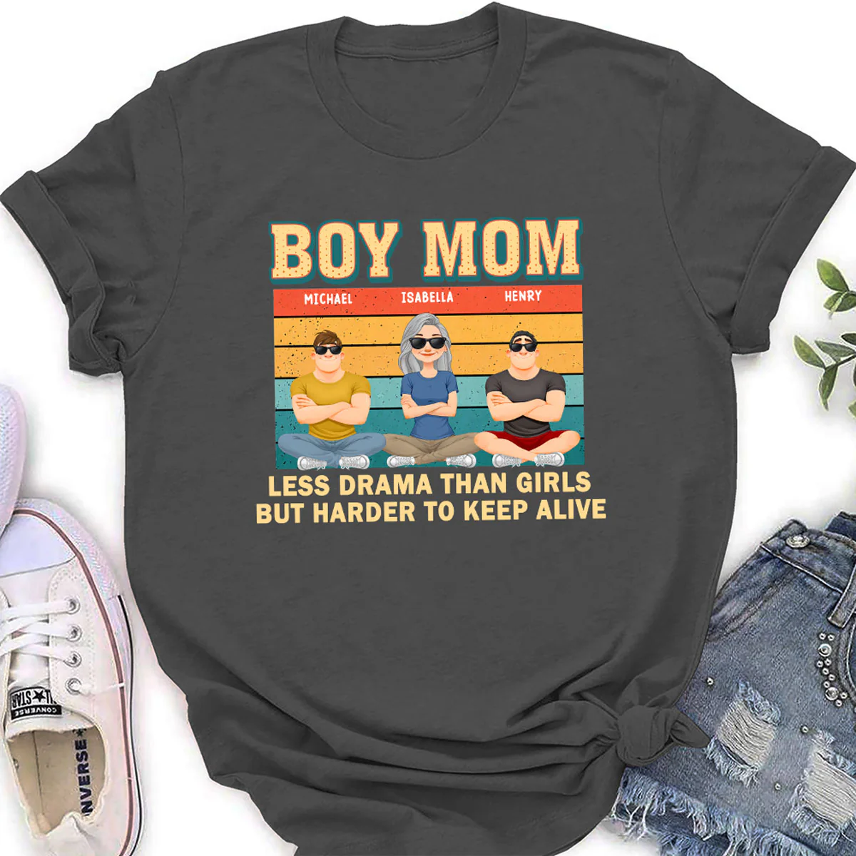 Boy Mom - Personalized Custom Shirt - Image 3