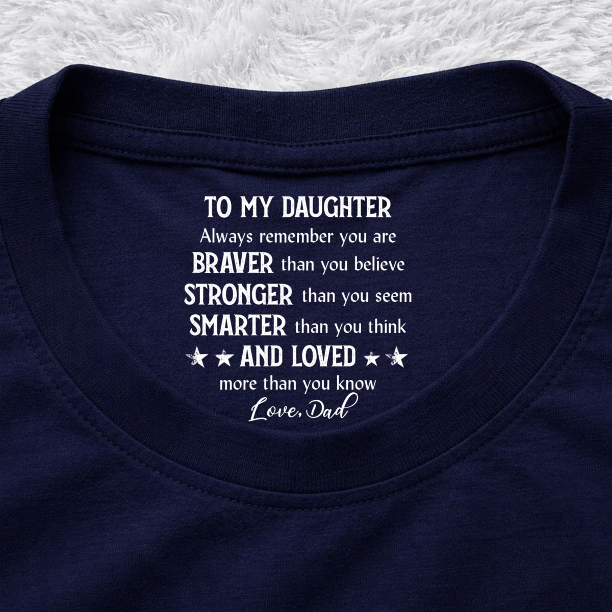 Braver Than You Think - Personalized Custom Inside Neck Print T-shirt - Image 10