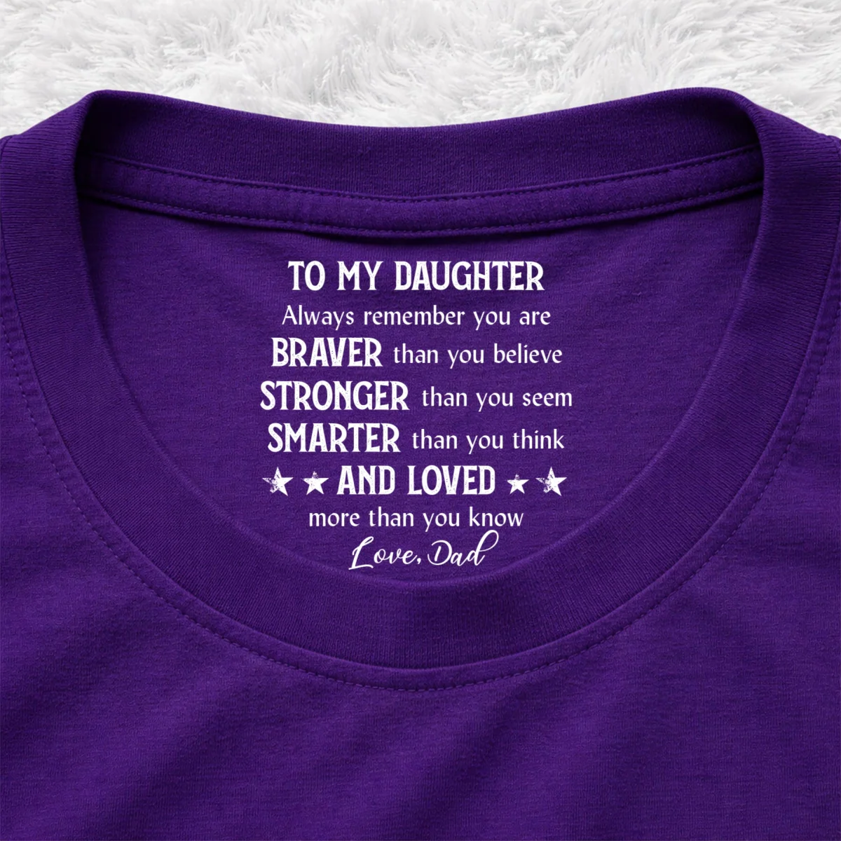 Braver Than You Think - Personalized Custom Inside Neck Print T-shirt - Image 11