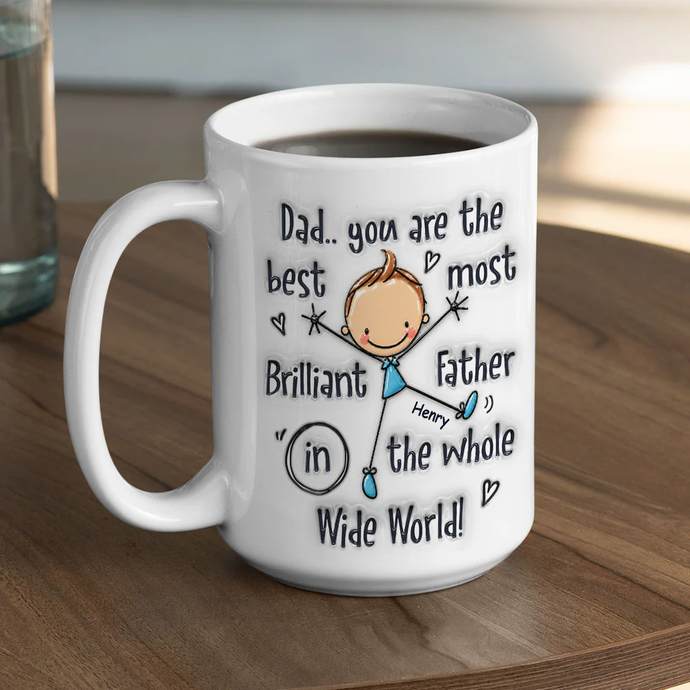 Brilliant Father - Personalized Custom 3D Inflated Effect Mug - Image 5