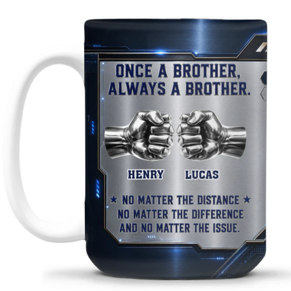 Brother Forever - Personalized Custom 3D Inflated Effect Mug - Image 8