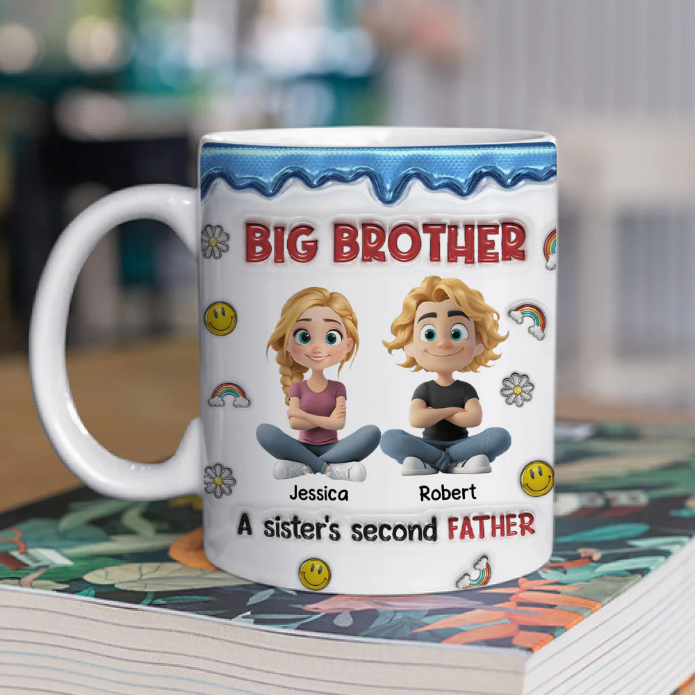 Brother Is A Second Father - Personalized Custom 3D Inflated Effect Mug - Image 3
