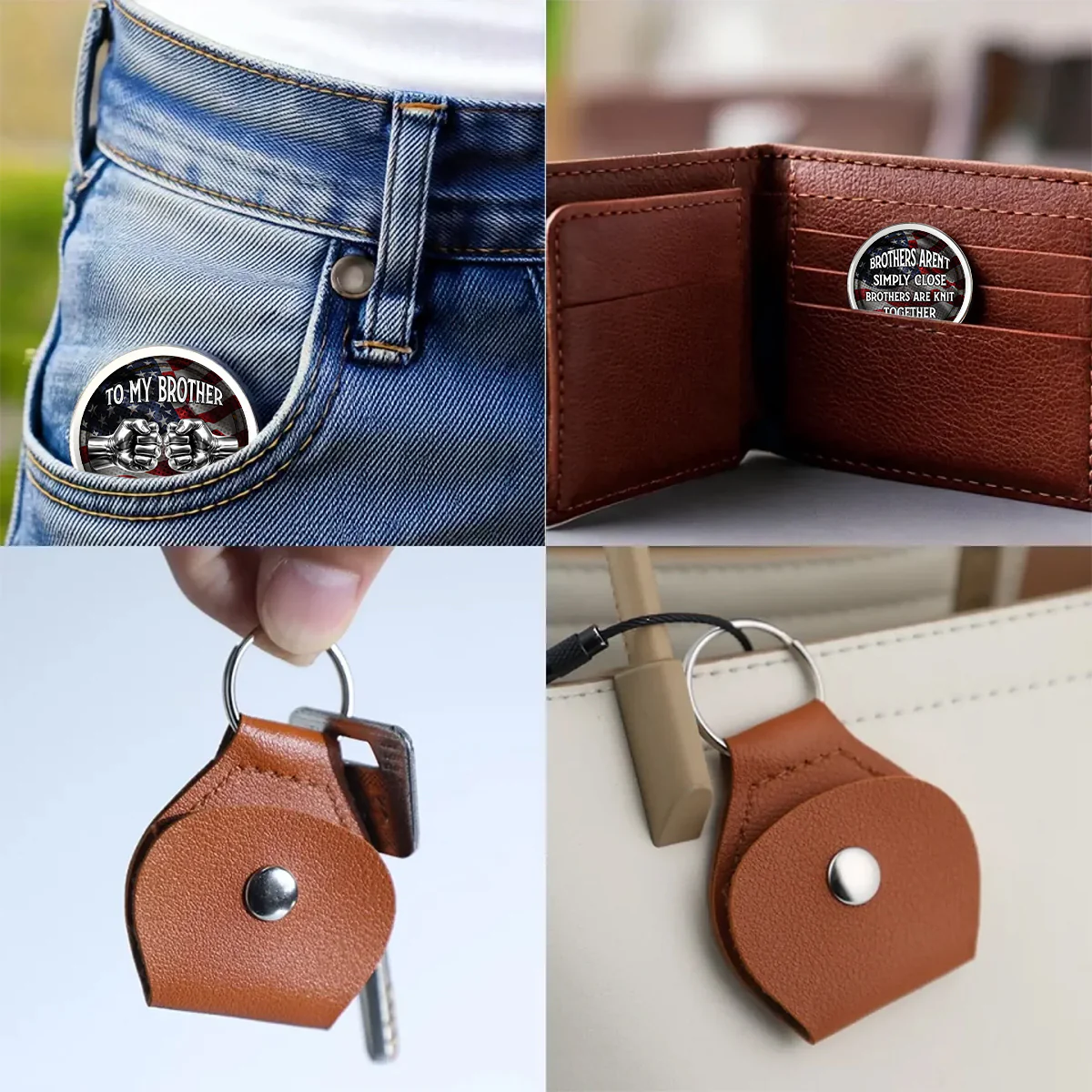 Brothers For Life - Personalized Custom Pocket Hug - Image 4