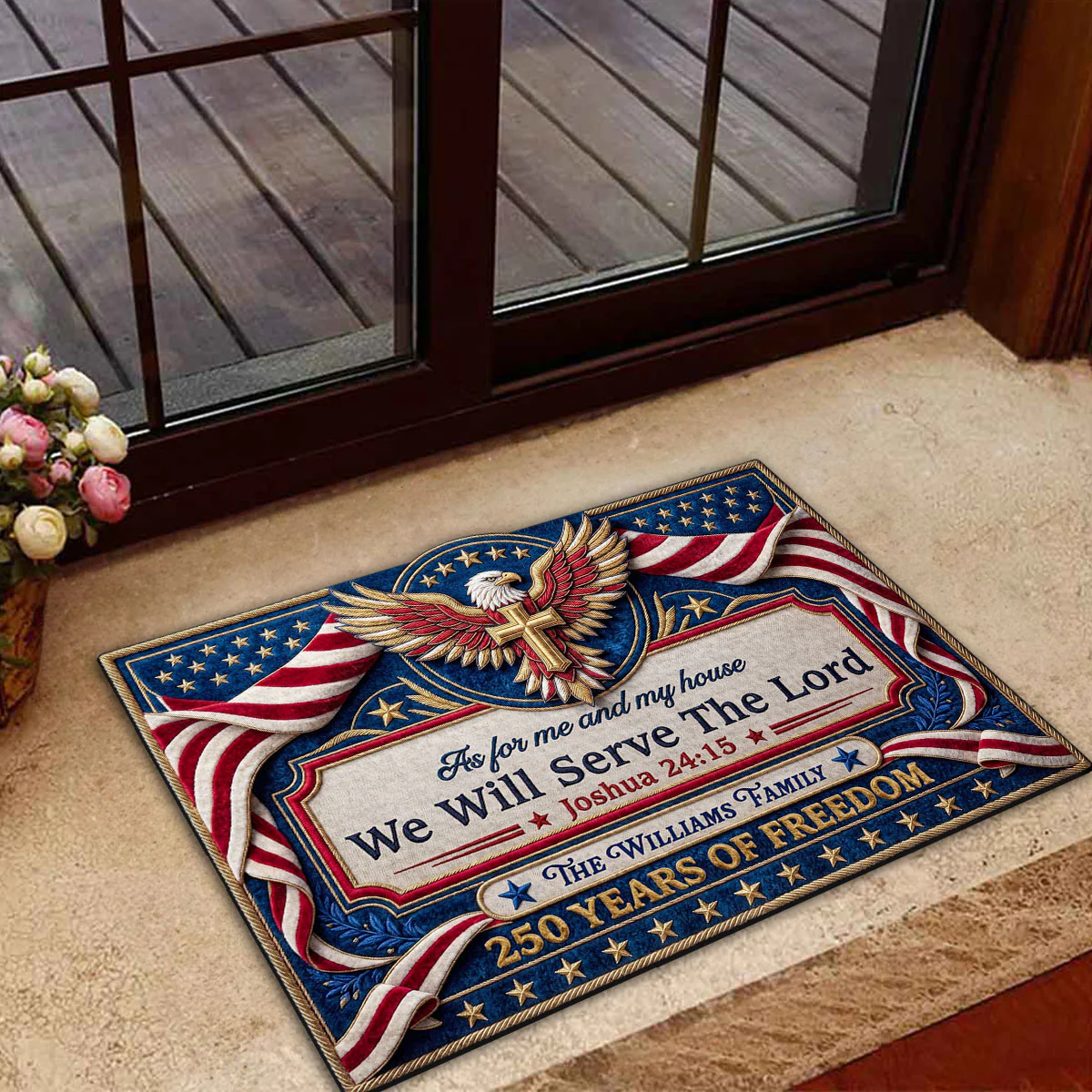 Built On Faith Always - Personalized Custom Doormat - Image 3