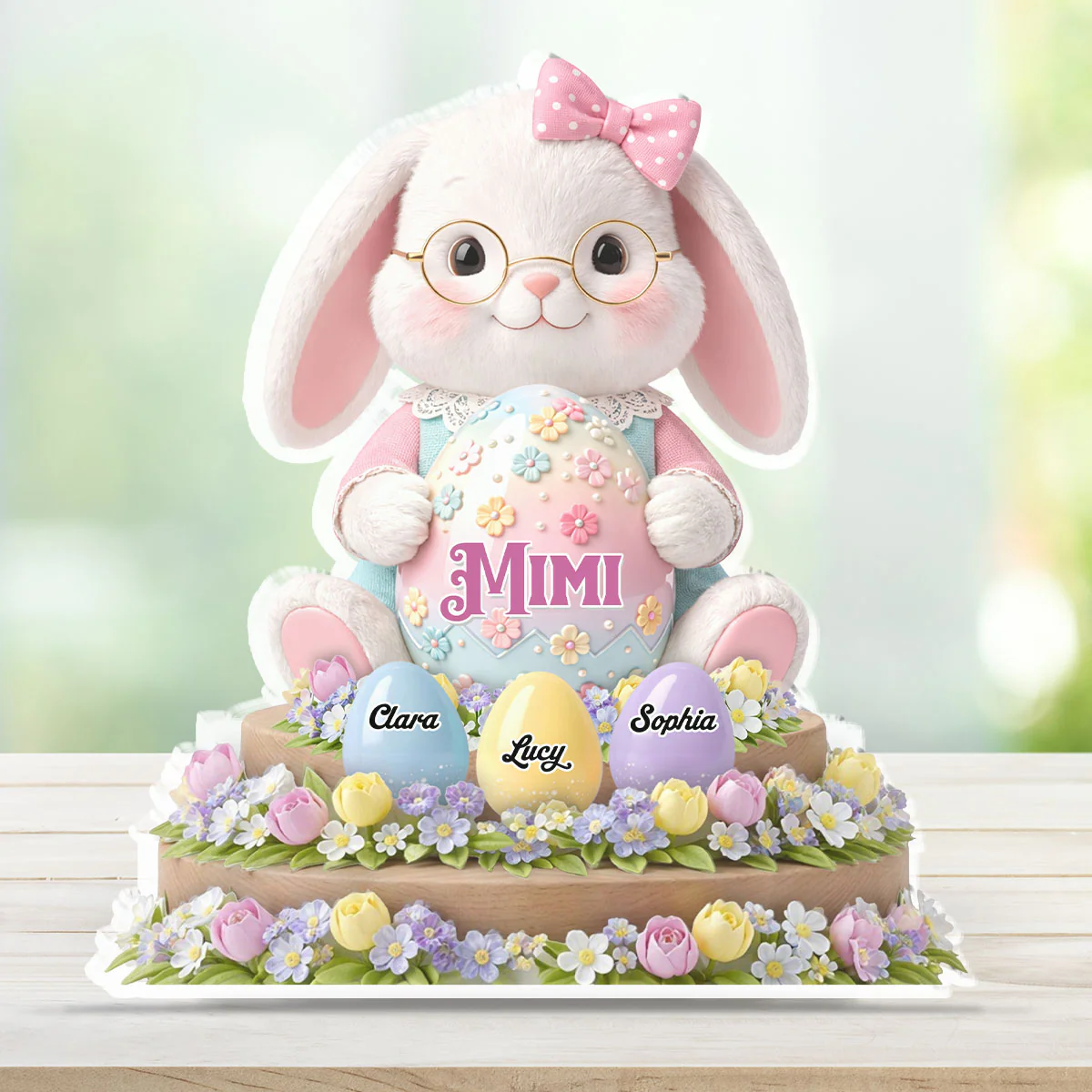 Bunny Grandma Eggs - Personalized Custom Acrylic Plaque - Image 2