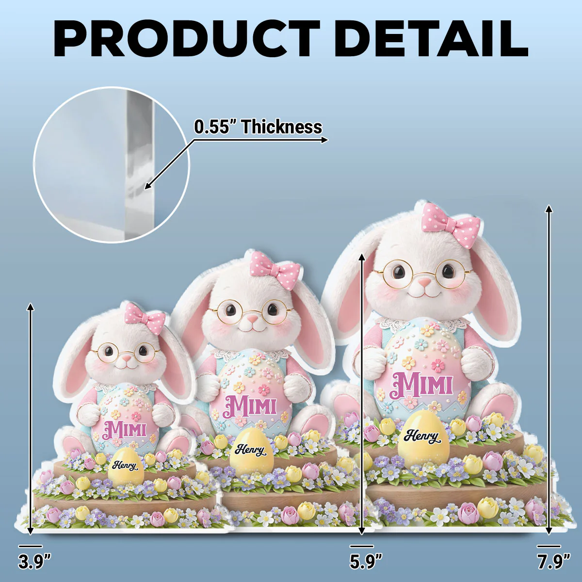 Bunny Grandma Eggs - Personalized Custom Acrylic Plaque - Image 5