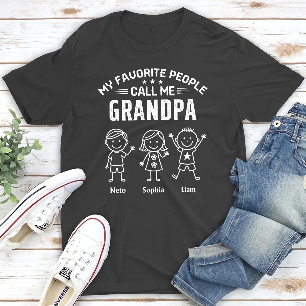Call Me Grandpa - Personalized Custom Shirt - Image 3