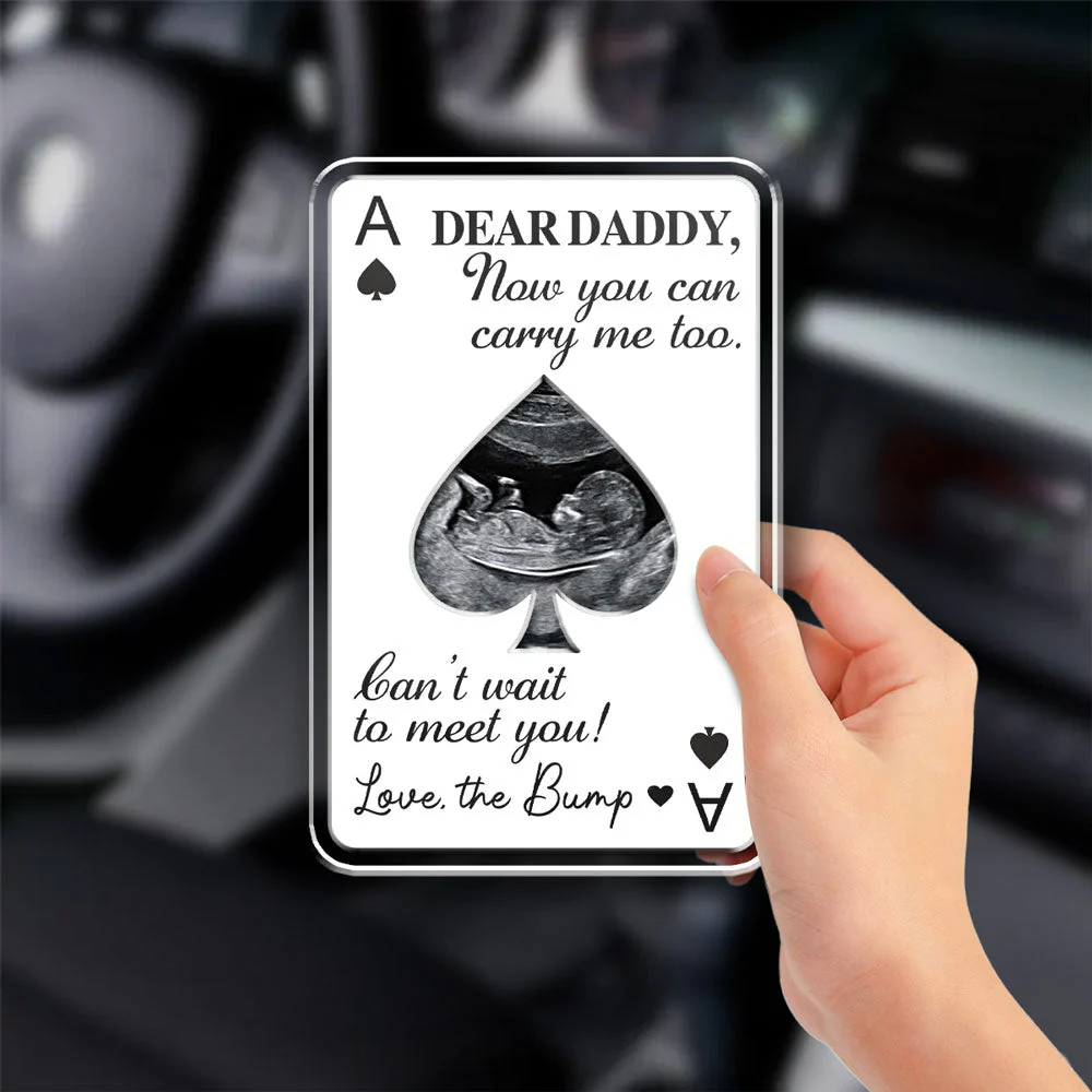 Can Not Wait To Meet You - Personalized Custom Acrylic Car Visor Clip - Image 2