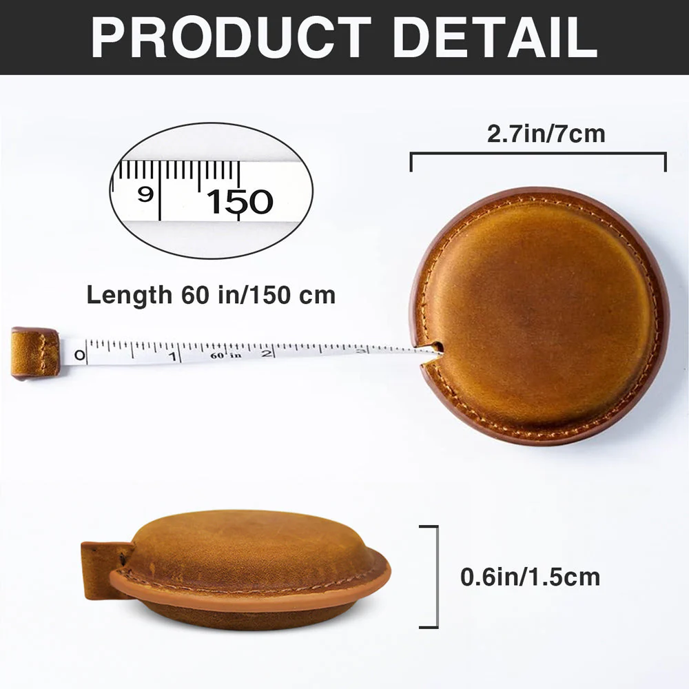 Cannot Wait To See You - Personalized Custom Leather Tape Measure - Image 6