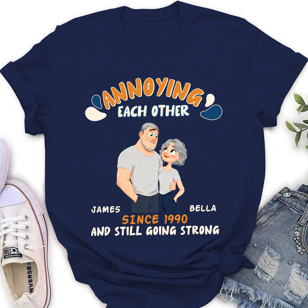 Caricature Love Couple - Personalized Custom Shirt - Image 4