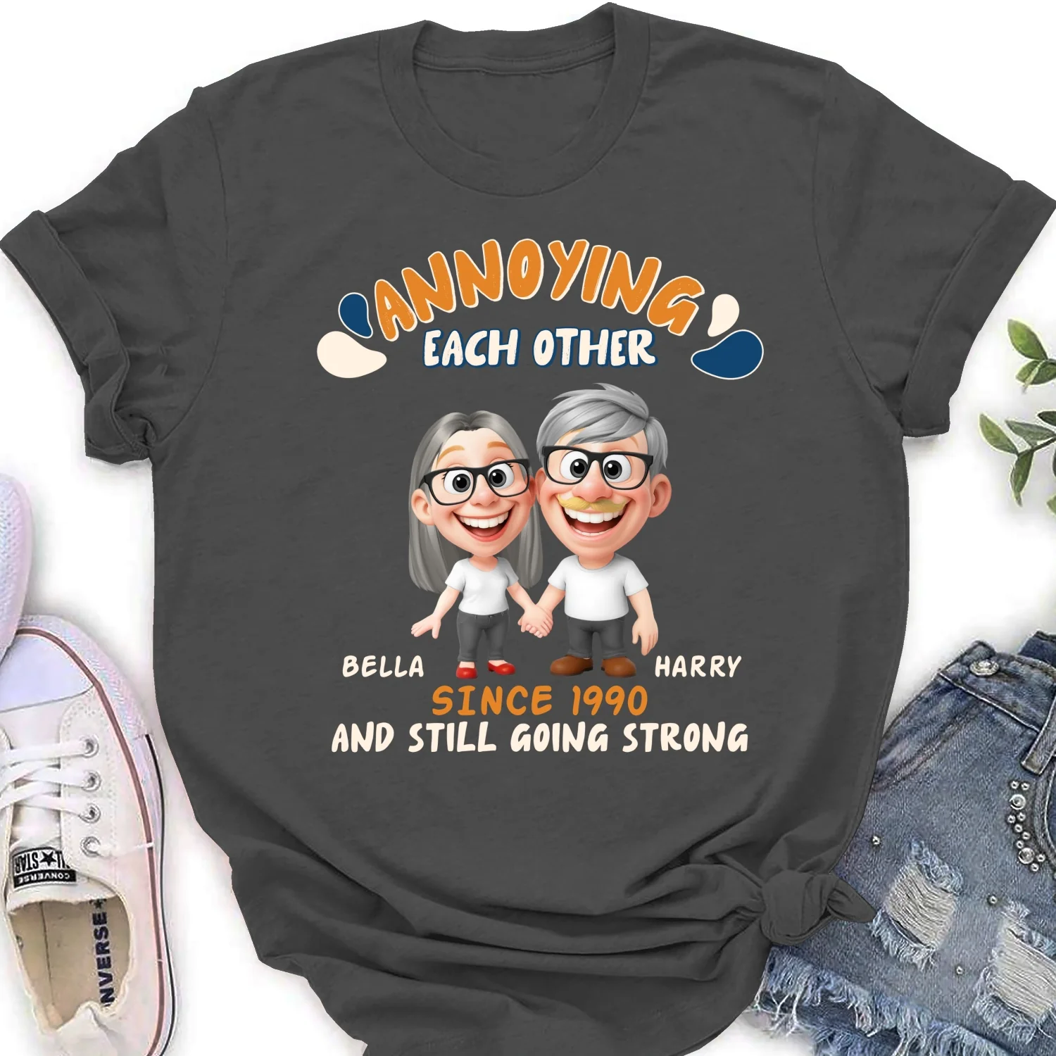 Caricature Love Couple - Personalized Custom Shirt - Image 18