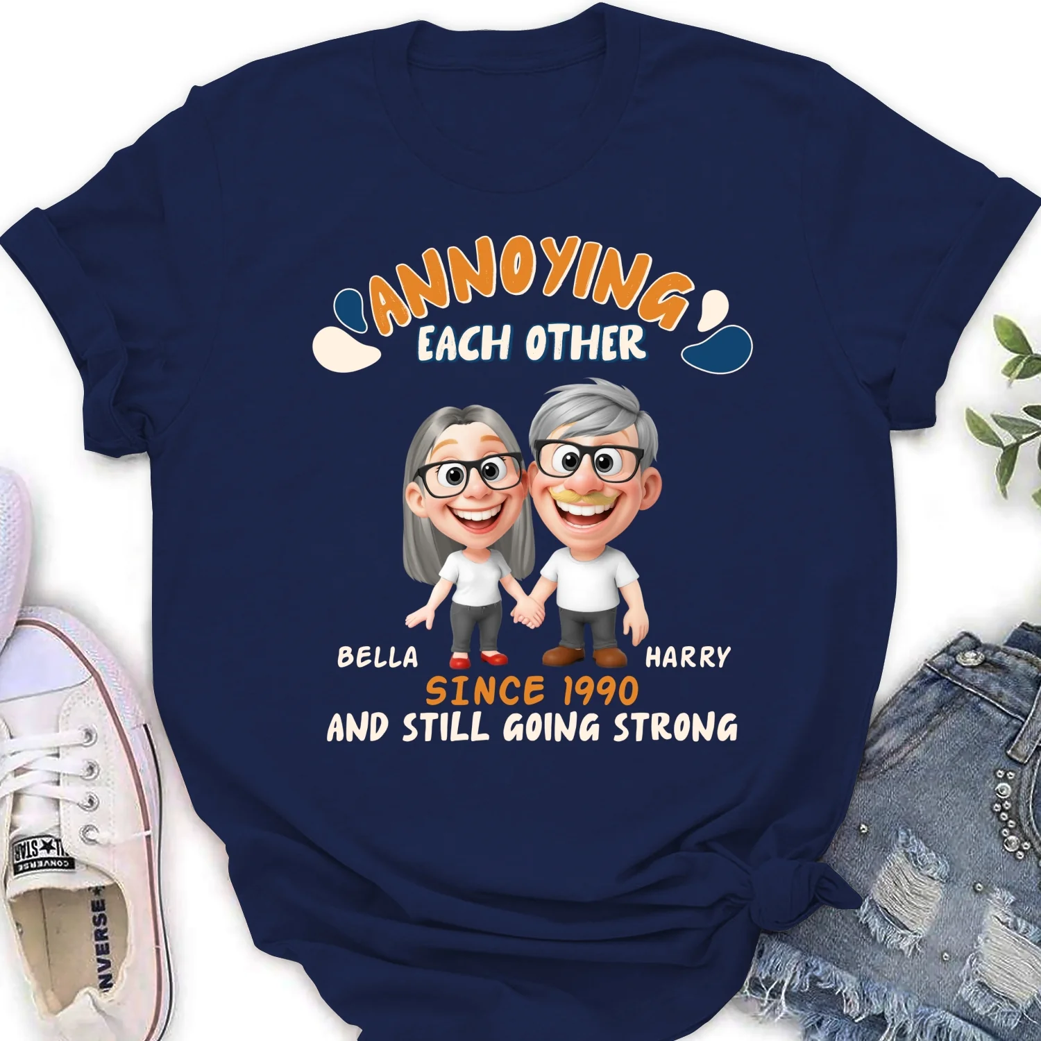 Caricature Love Couple - Personalized Custom Shirt - Image 19