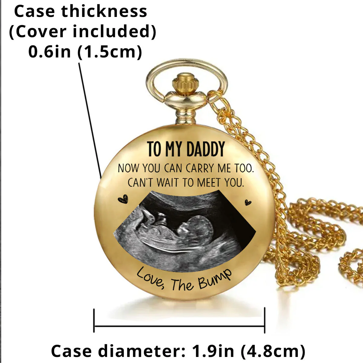 Carry Me - Personalized Custom Print Pocket Watch - Image 5