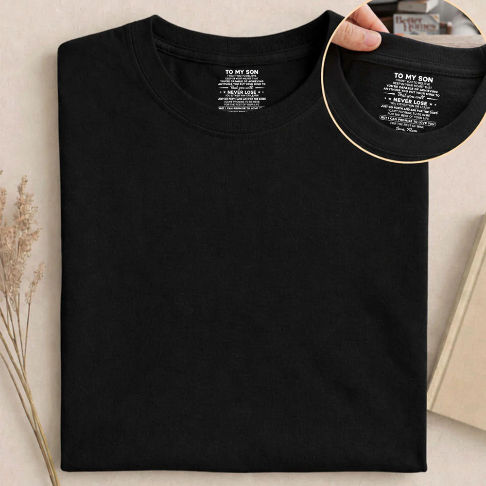 Carry You In My Heart - Personalized Custom Inside Neck Print T-shirt - Image 5