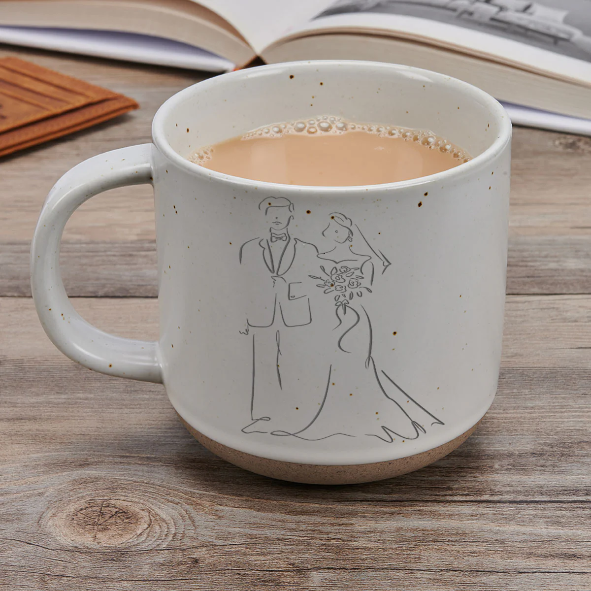 Carved In Love - Personalized Custom Engraved Pottery Mug - Image 4