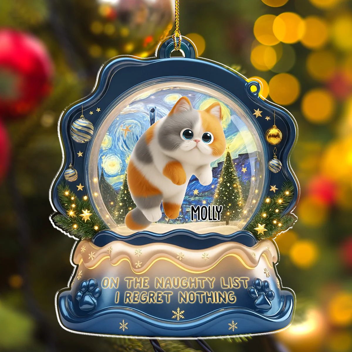 Cat Edition - Personalized Custom Acrylic Ornament - Image 2