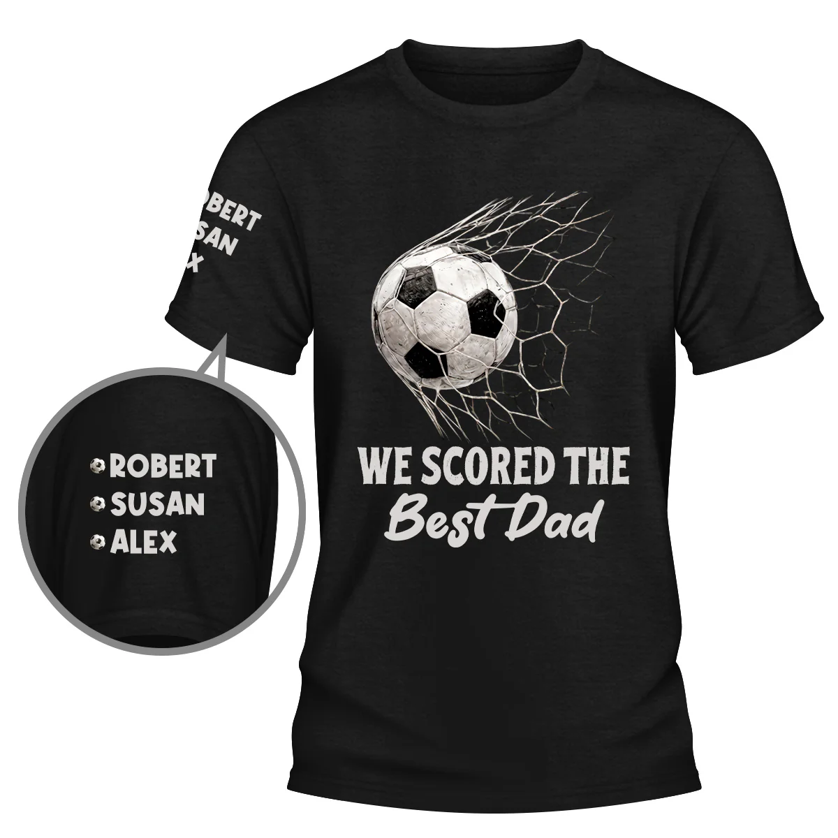 Champion Dad Grandpa - Personalized Custom Shirt With Design On Sleeve