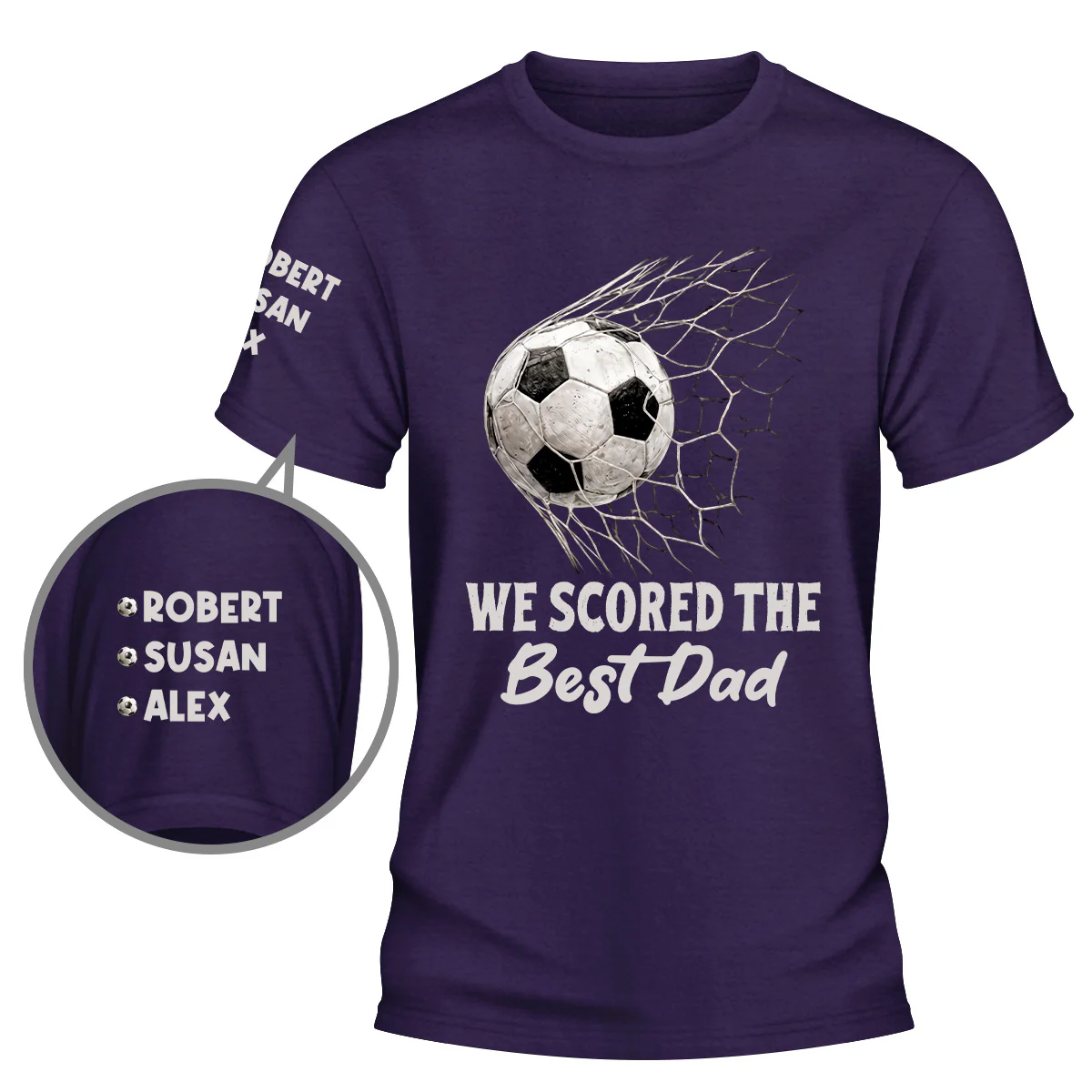 Champion Dad Grandpa - Personalized Custom Shirt With Design On Sleeve - Image 3