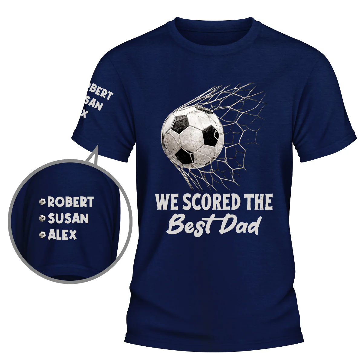 Champion Dad Grandpa - Personalized Custom Shirt With Design On Sleeve - Image 5