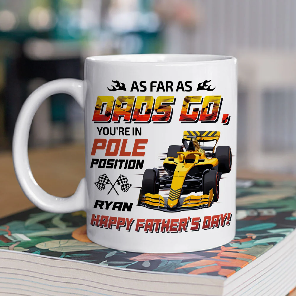 Champion Dad On Track - Personalized Custom Coffee Mug - Image 2