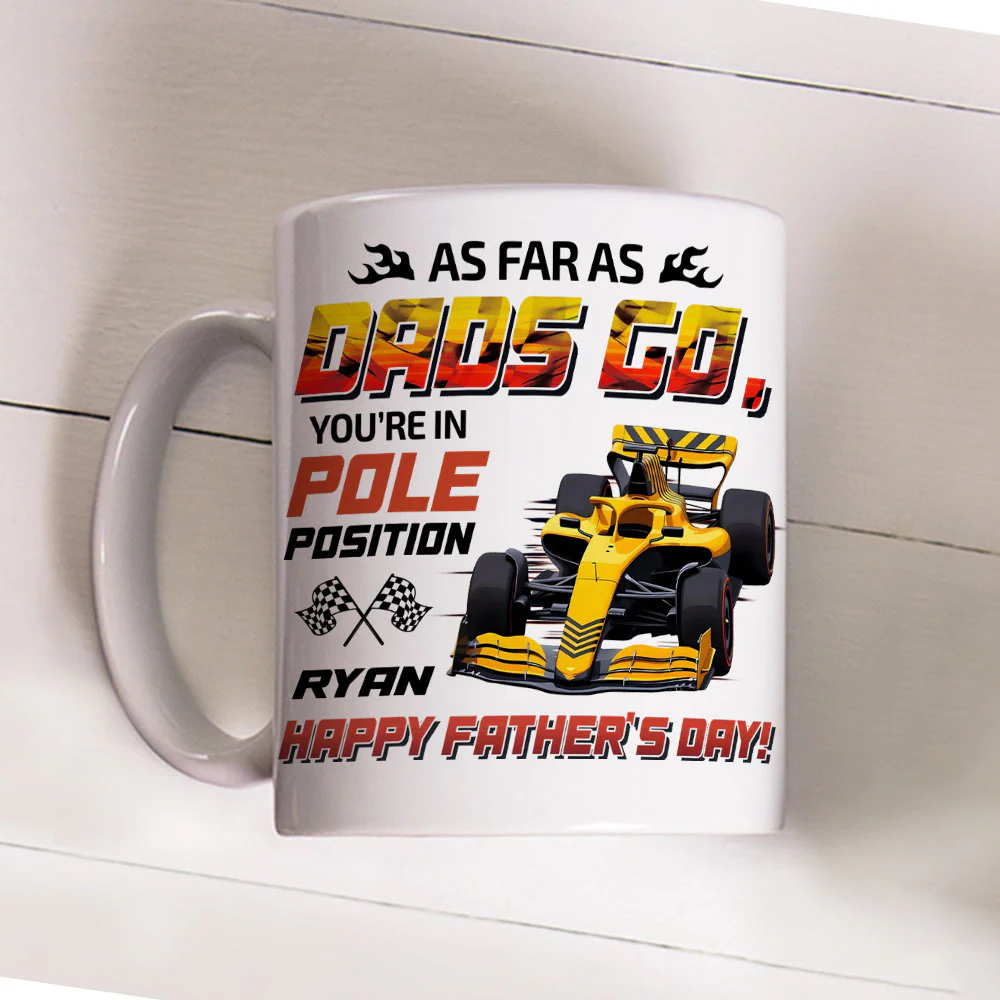 Champion Dad On Track - Personalized Custom Coffee Mug - Image 3