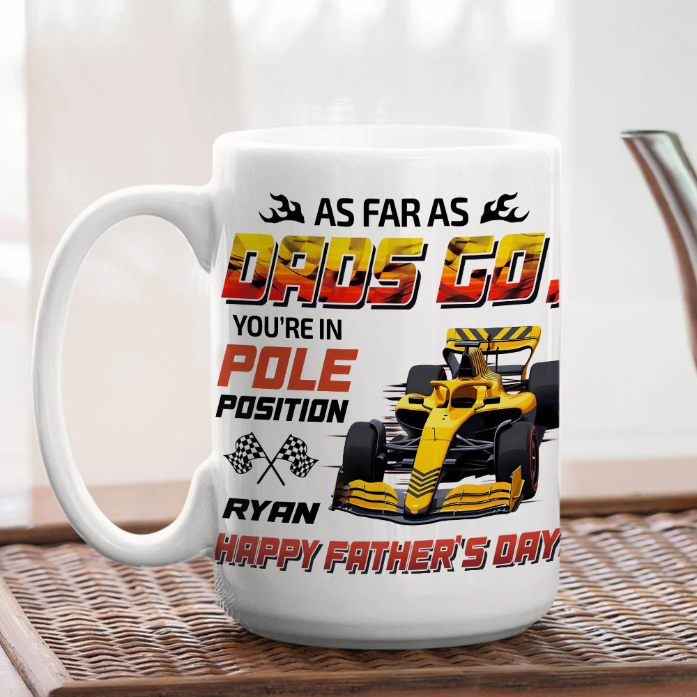 Champion Dad On Track - Personalized Custom Coffee Mug - Image 4