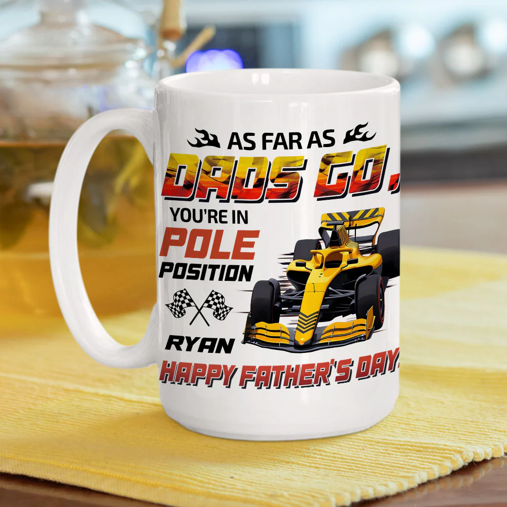 Champion Dad On Track - Personalized Custom Coffee Mug - Image 5