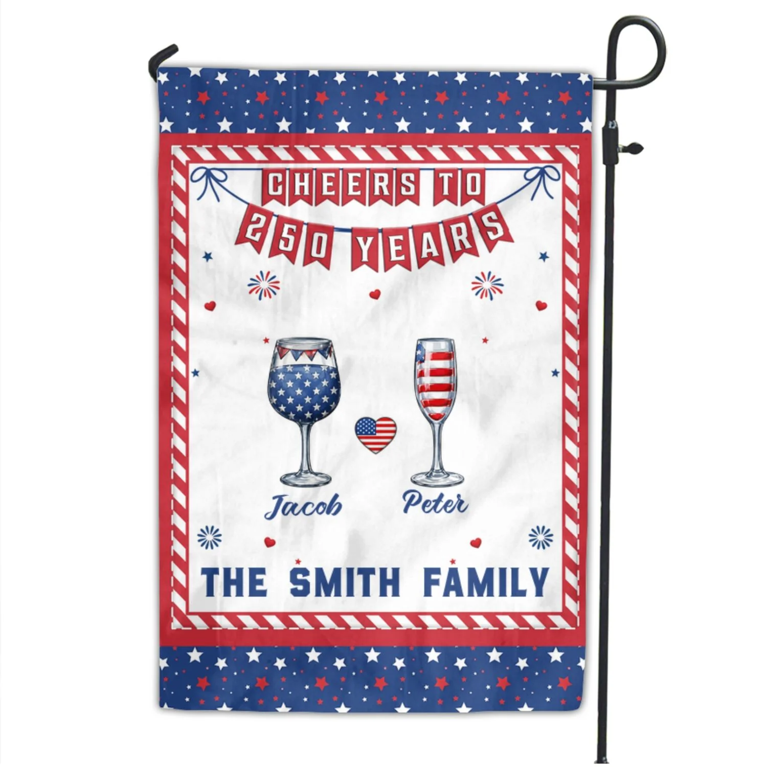 Cheers To 250 Years - Personalized Custom Flag - Image 7