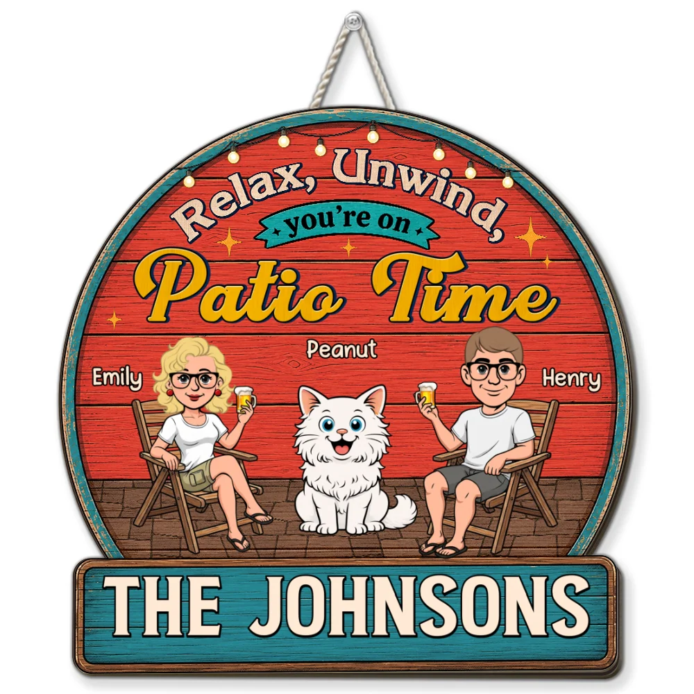 Cheers To Backyard Memories Cat Lovers - Personalized Custom Wood Sign - Image 7