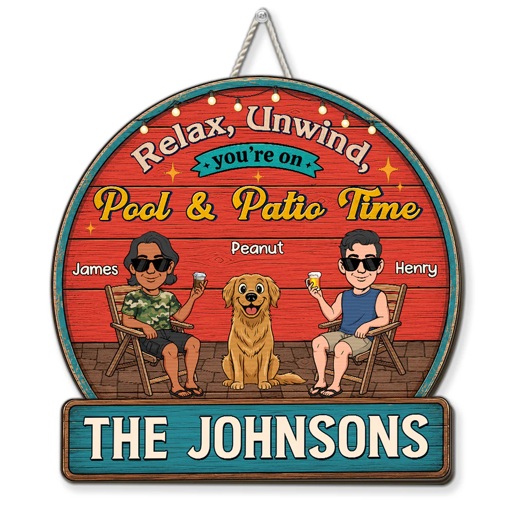 Cheers To Backyard Memories Same Sex Version - Personalized Custom Wood Sign