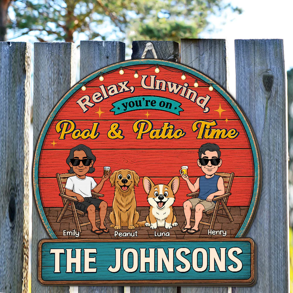 Cheers To Backyard Memories Same Sex Version - Personalized Custom Wood Sign - Image 5