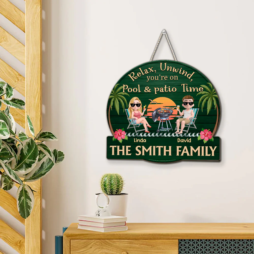 Chill Time At Home - Personalized Custom Wood Sign - Image 4
