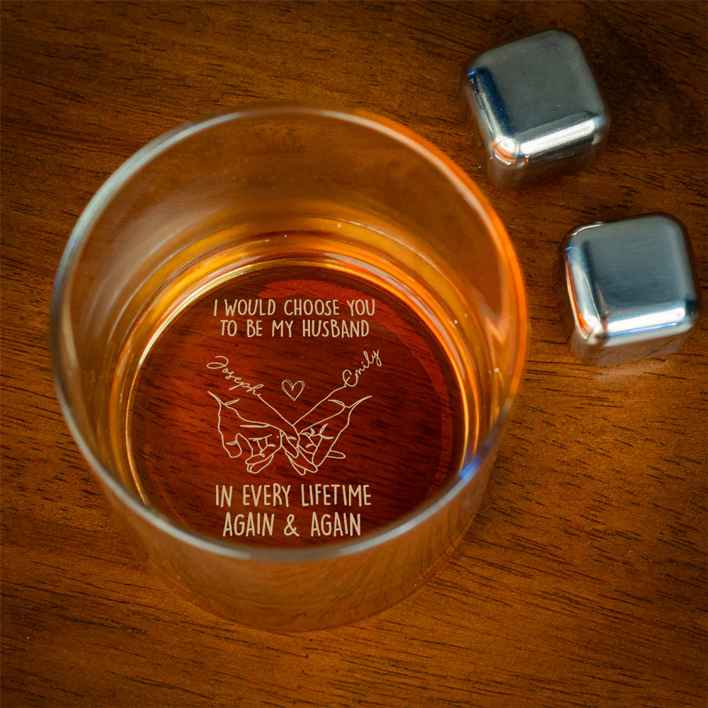 Choose You To Be My Forever - Personalized Custom Engraved Whiskey Glass - Image 2