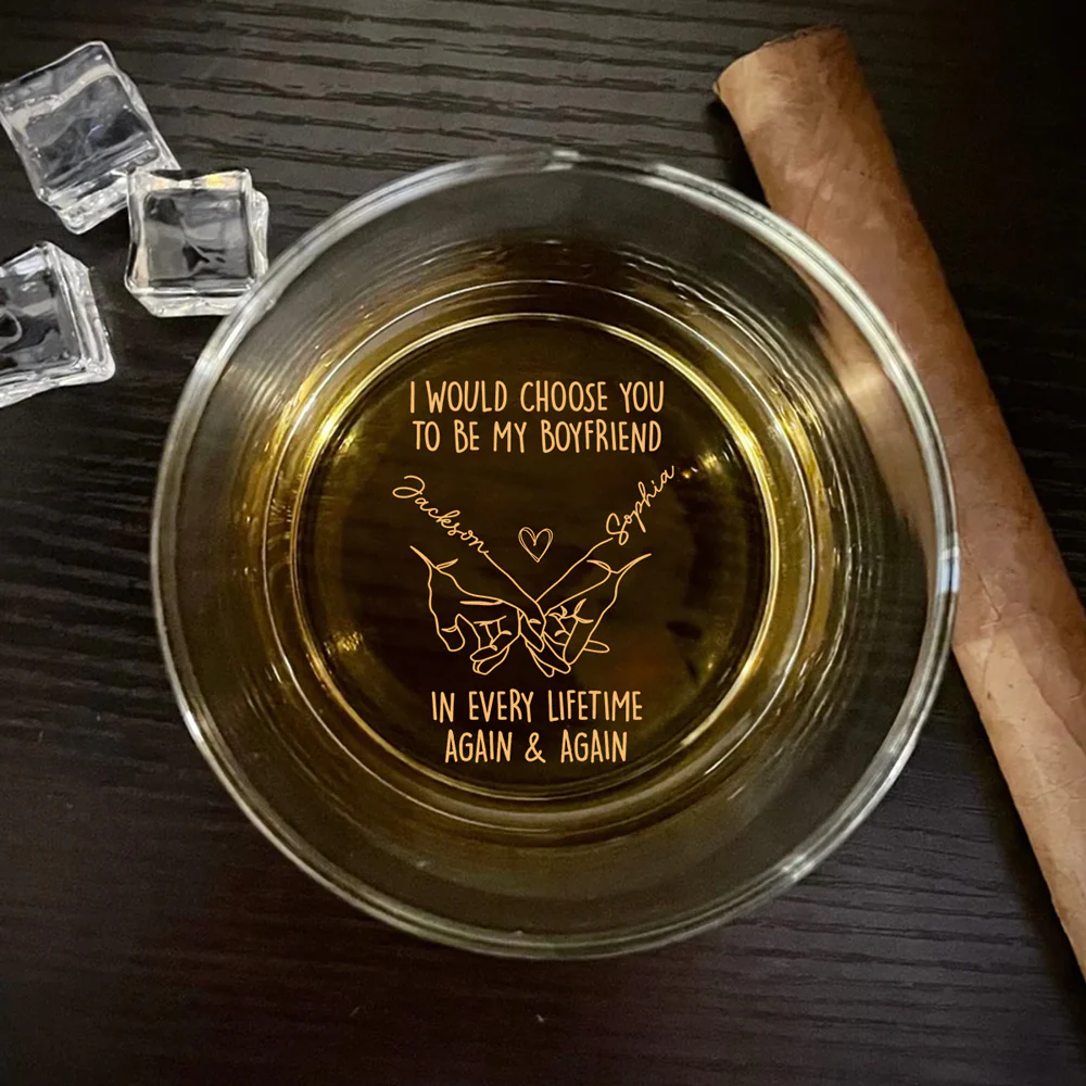Choose You To Be My Forever - Personalized Custom Engraved Whiskey Glass - Image 4