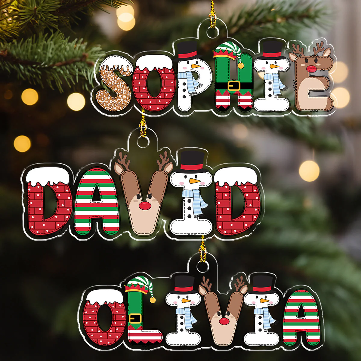 Christmas Letter - Personalized Custom Acrylic Ornament