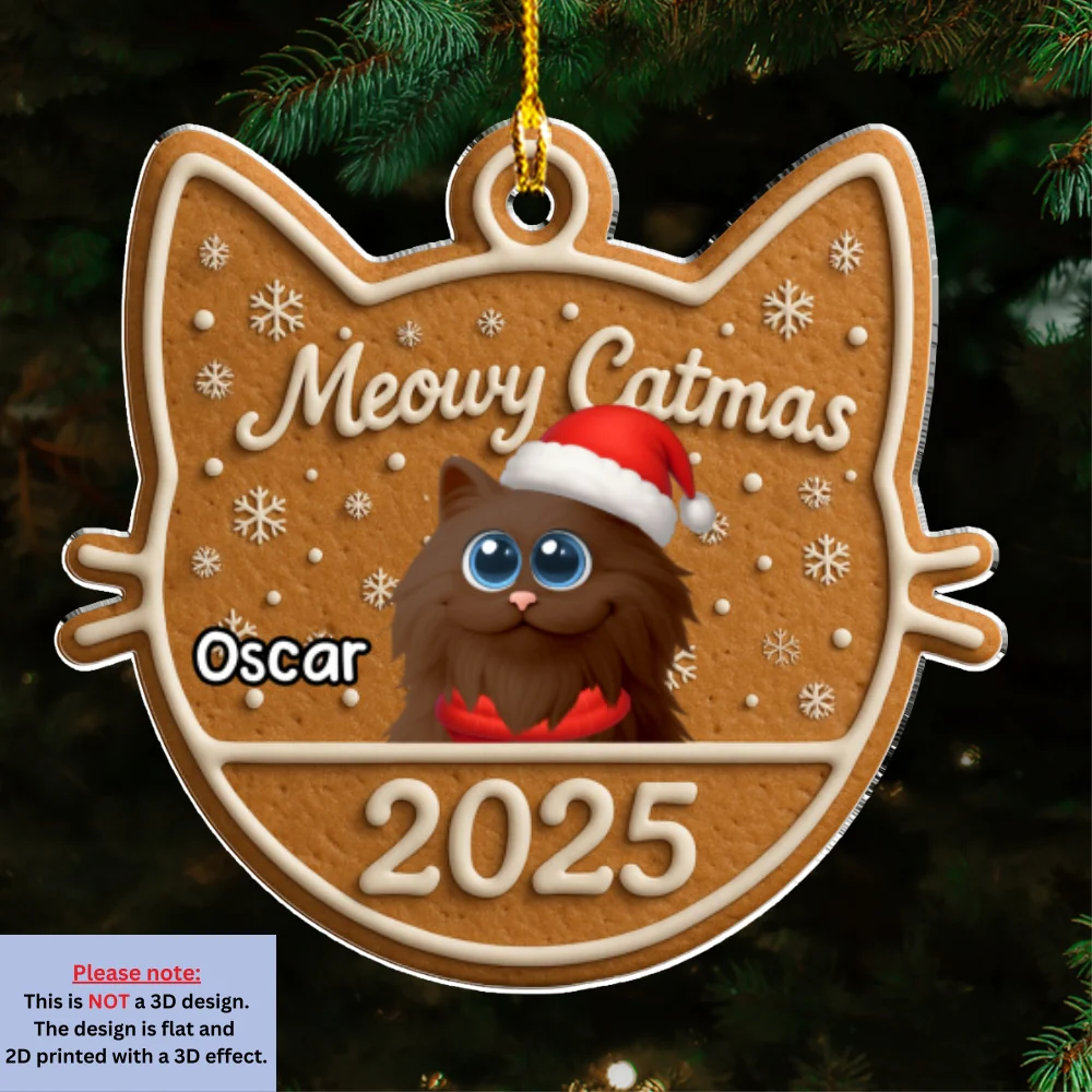 Chunky Catmas - Personalized Custom Acrylic Ornament - Image 7