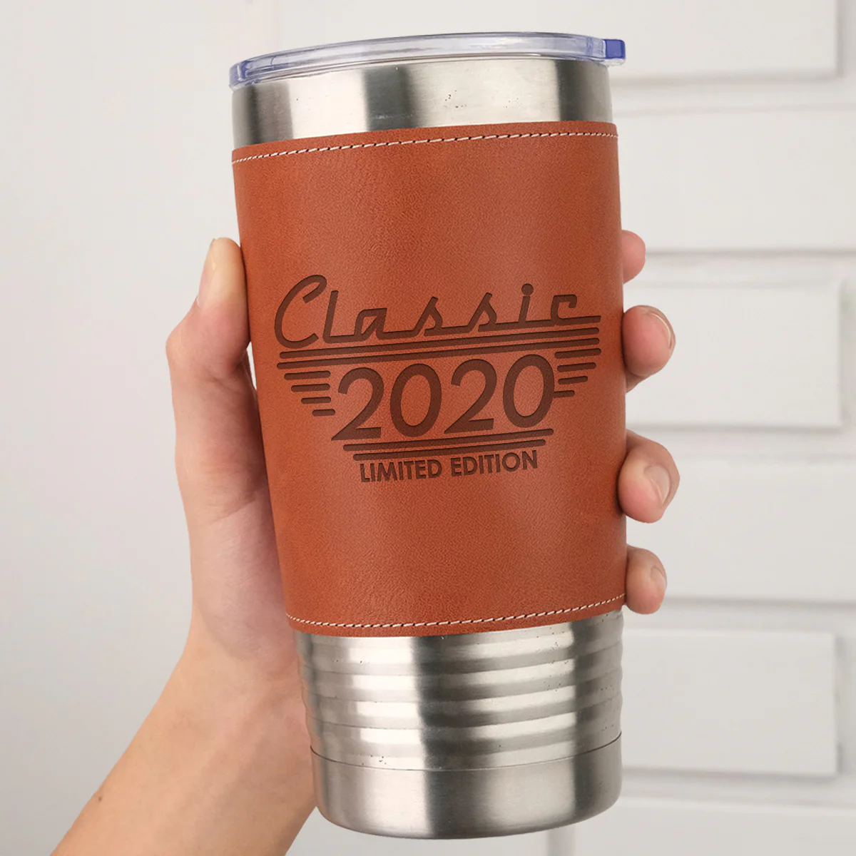 Classic Edition - Personalized Custom Engraved Leather Tumbler - Image 5