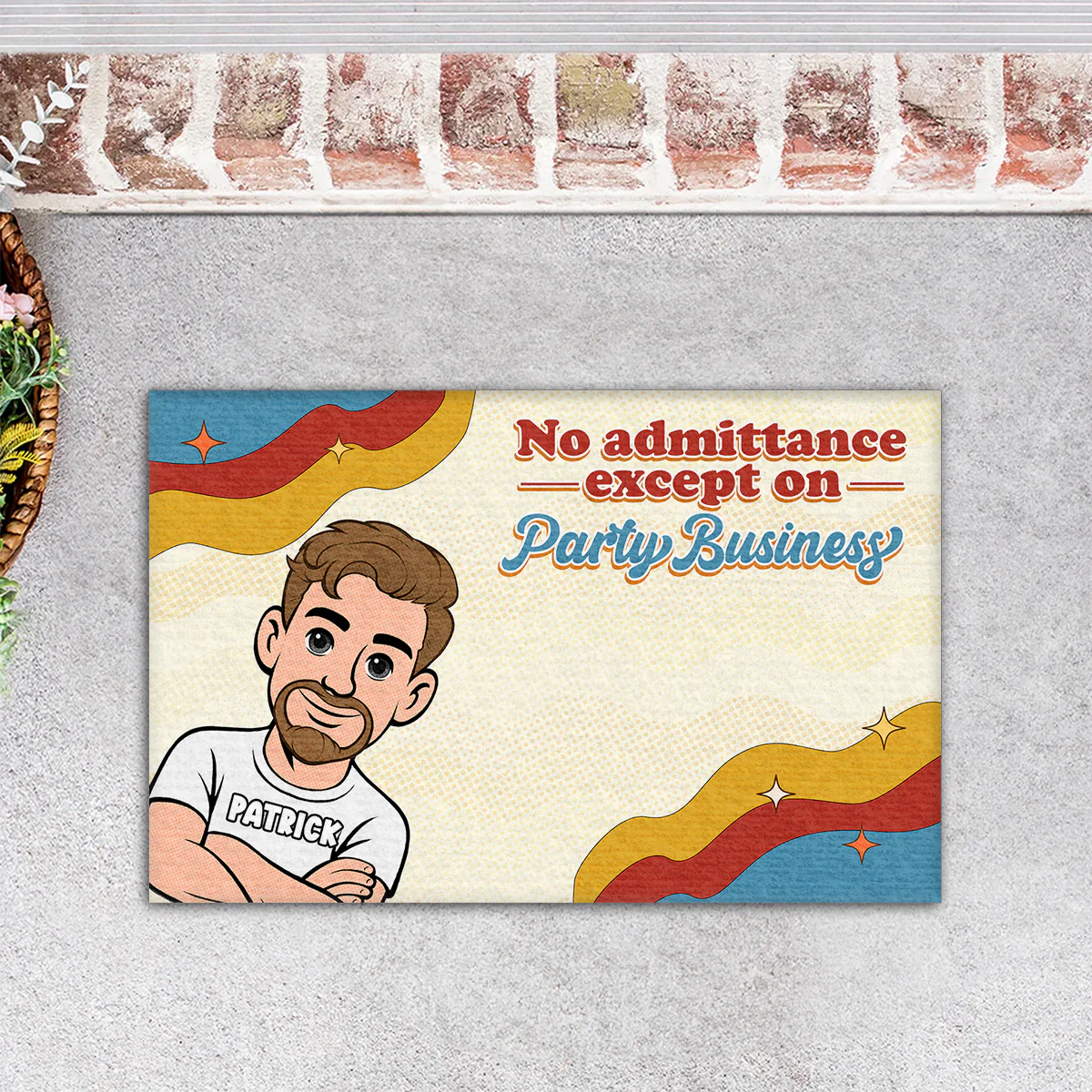 Come Bearing Party Snacks - Personalized Custom Doormat - Image 5