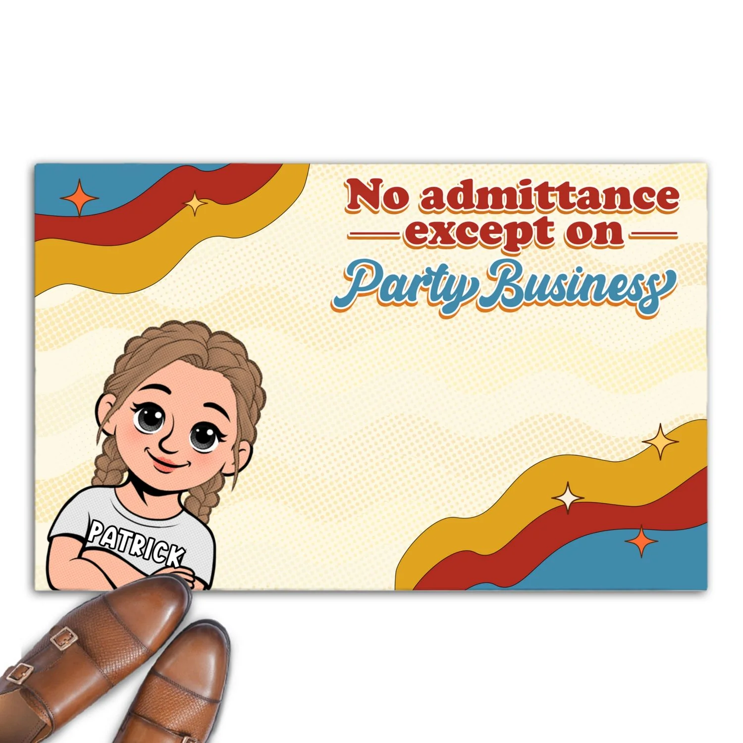Come Bearing Party Snacks - Personalized Custom Doormat - Image 7
