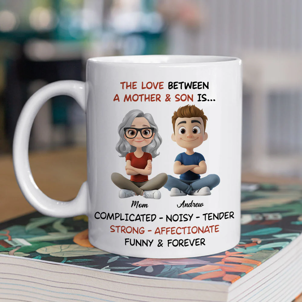 Complicated Noisy Tender Mom Son - Personalized Custom Coffee Mug - Image 2
