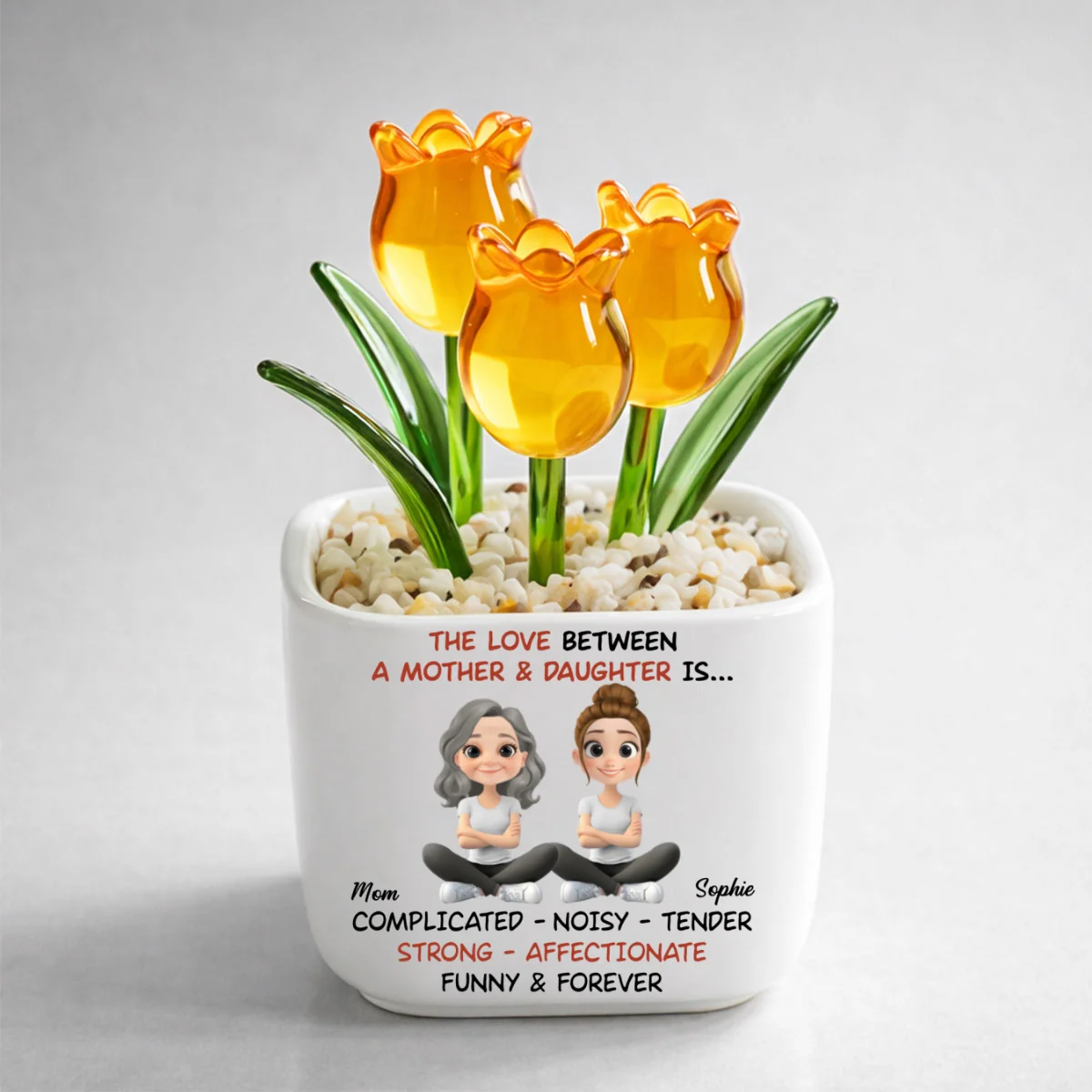 Complicated Noisy Tender - Personalized Custom Glass Everlasting Tulips - Image 11