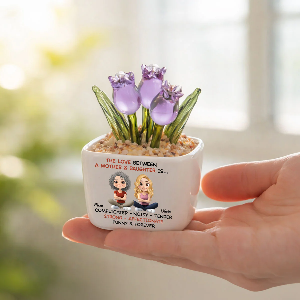 Complicated Noisy Tender - Personalized Custom Glass Everlasting Tulips - Image 6
