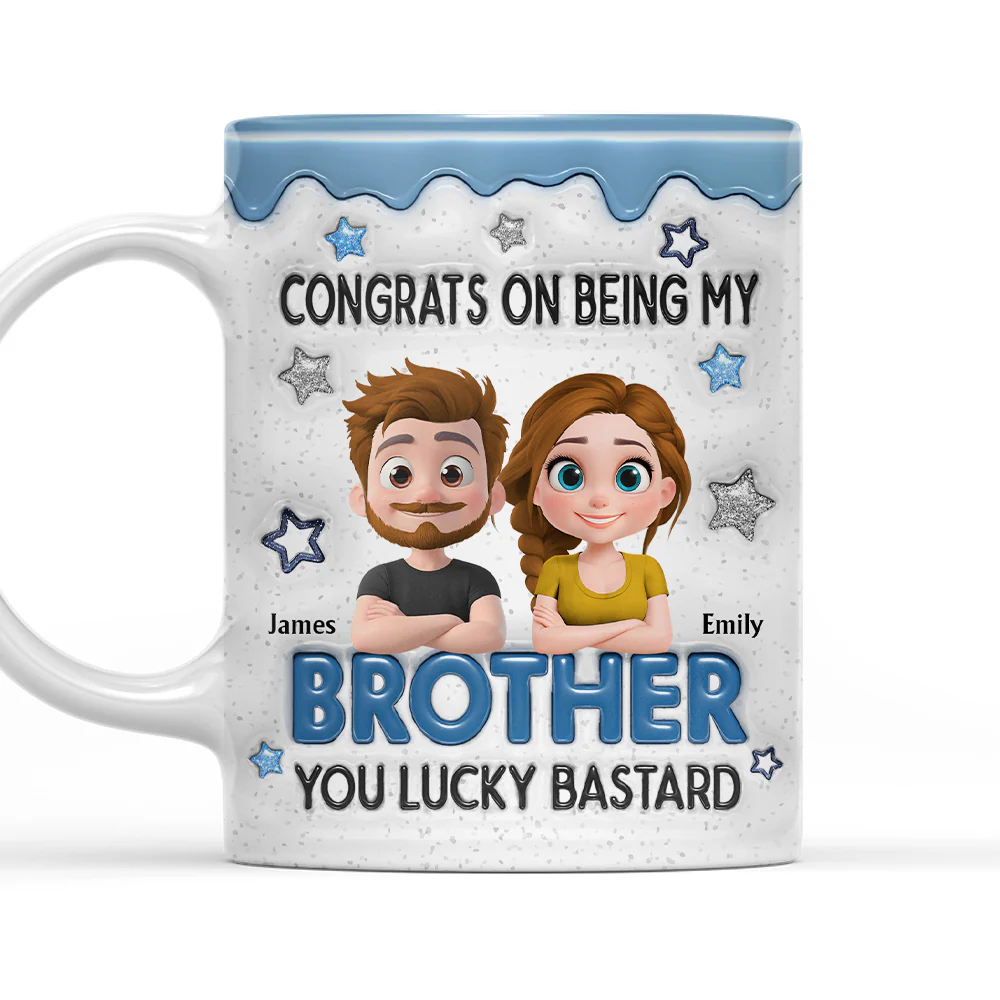 Congrats Bro - Personalized Custom 3D Inflated Effect Mug