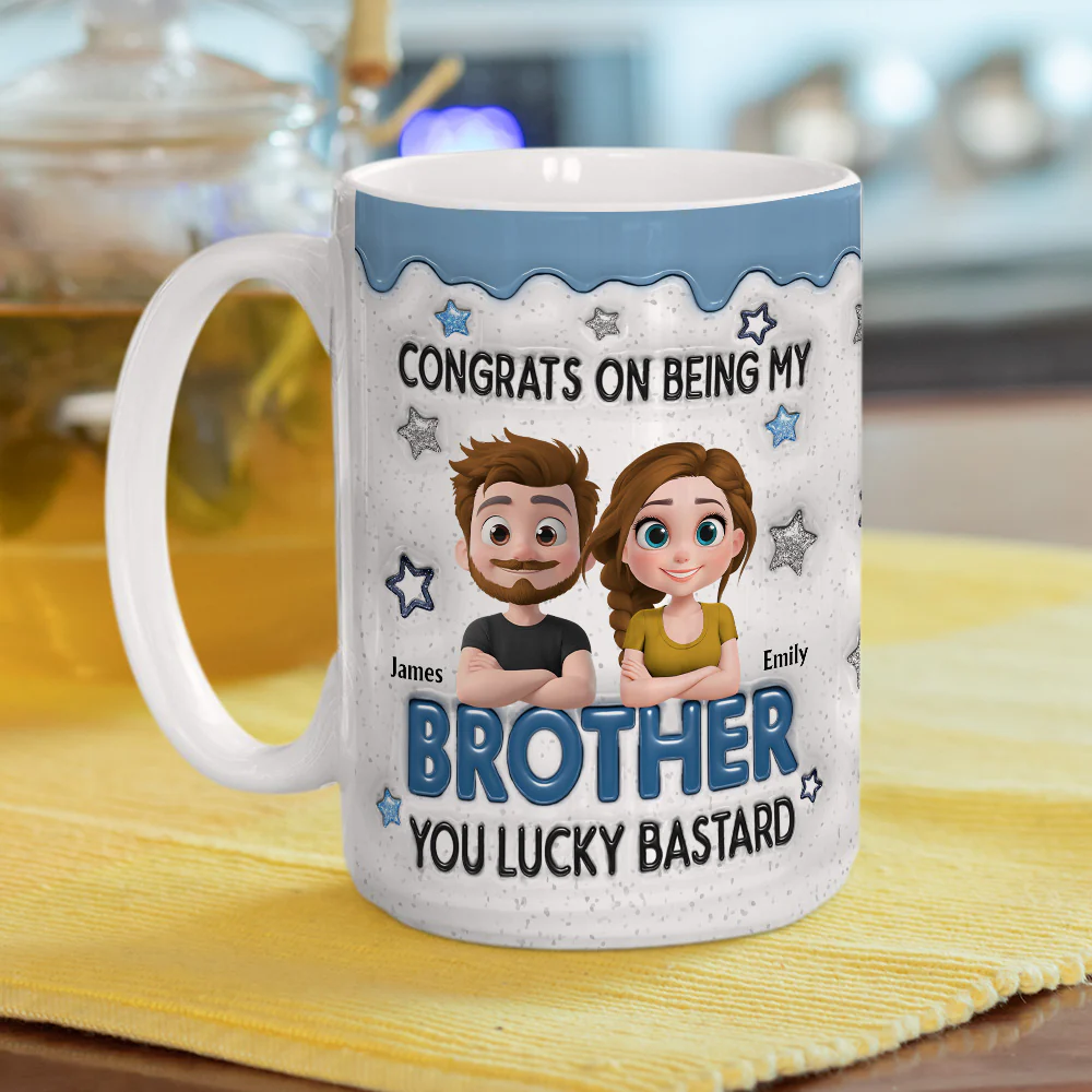 Congrats Bro - Personalized Custom 3D Inflated Effect Mug - Image 5