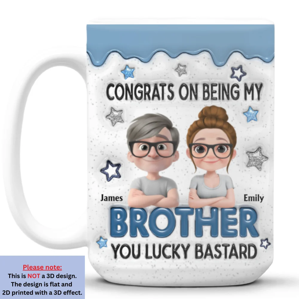 Congrats Bro - Personalized Custom 3D Inflated Effect Mug - Image 8